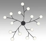 Потолочная люстра на штанге Lumion Torina 8117/15 черный, металл LED GX53 15*7W 220V