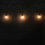 22-421 Ретро Гирлянда Unibelt Luna 3м с Шагом 150см, Провод Черный ПВХ, IP54