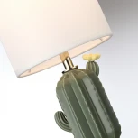 Настольная лампа Odeon Light Cactus 5425/1TA золотой/зеленый/белый/металл/керамика/ткань E27 1*40W (220V, выключатель)