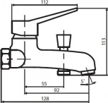 Смеситель Dorff Optima D2010000 для ванны с душем