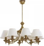 Потолочная люстра большая на штанге Kutek San Marino Lampshade SAN-ZW-8(P/A)CR (220V, хрусталь CR)