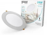 Светильник встраиваемый Gauss Downlight 9030520224 24W 2100m 4000K IP20 белый LED (220V, круглые)