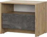 Тумба прикроватная МСП 1 Дуб Золотой/Камень Темный, SV Мебель