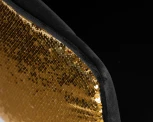 Стул барный DOBRIN DARCY GOLD SHINY (черный велюр с золотыми пайетками) 5025_GoldBase_Shiny-LM SHINY, цвет сиденья черный пайетками, основания золото