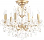 Потолочная люстра на штанге Crystal Lux MONTANA PL9 (220V, подвески, подсвечник, свеча)