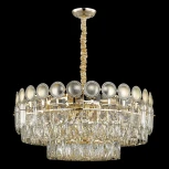 Подвесная люстра Wertmark Clementia WE116.18.303 (220V, хрусталь, на цепи, круглые)
