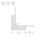 Угол PLS-LOCK-H25-L90N внутренний (с экраном MAT-L) (Металл) 026135 Arlight