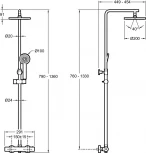 Душевая стойка Jacob Delafon Marcel E25084-CP