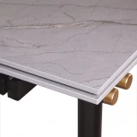 Стол обеденный Trump (160+40+40), керамика серая Top Concept 2001000000968