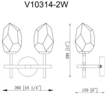 Бра Moderli Catris V10314-2W