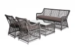 Лаунж-зона из искусственного ротанга на 4 персоны, цвет графит 4SIS Асти AS2C2JT-4-SET graphite