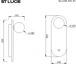 Настенный светильник ST Luce Earthy SL1194.431.01 Черный/Бежевый, Белый G9 1*5W 4000K