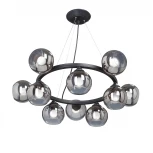 Подвесная люстра Vitaluce V4485-1/10S (220V, на тросе, шарики, круглые, кольцо)