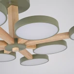 Потолочная люстра Wi-Fi на штанге Turna L8 Khaki By ImperiumLoft Turna-B01 (LED, 220V, голосовое управление, умный дом - Алиса)