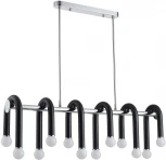 Потолочная люстра на штанге Lumion Caspian 5699/12C черный, хром E14 12*60W 220V