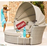 Диван-трансформер из искусственного ротанга Afina AFM-325 Beige