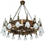 Подвесная люстра Тарьсма Лоза-16П трио LZ16PLPTRH110T (220V, на цепи, цветы)