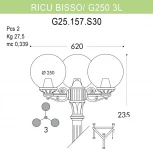Наземный фонарь Fumagalli GLOBE 250 G25.157.S30.WYF1R (220V, шар, IP55)