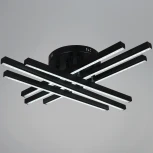 Потолочная люстра светодиодная на штанге с пультом с регулировкой цветовой температуры, яркости и ночным режимом Reluce 67090-0.3-06 BK