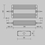 Блоки питания 48В Maytoni Power Supply Magnetic PSL008-400W-48V-IP67 (220V)