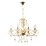 Подвесная люстра хрусталь Ariella 10044/8 золото/прозрачный хрусталь Strotskis