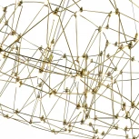 Подвесная люстра светодиодная ST Luce Gravetta SL6602.203.48 Золотистый/Прозрачный LED 1*48W 4000K (220V, на тросе)