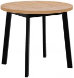 Стол Next круглый раскладной 90-120x90x76,5см, Дуб Навара, чёрный Bradex Home RF 0251