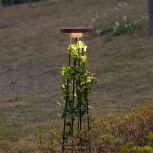 Уличный встраиваемый в грунт светильник со столиком Odeon Light Liana 7108/15GLA окраш. под дерево/металл LED 12W 220V (IP65)