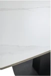 Стол M-City BALDE 120 MATT WHITE MARBLE SOLID CERAMIC / BLACK