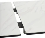 Стол M-City ESTEBIO 160 KL-99 Белый мрамор матовый, итальянская керамика/ Серый металлик