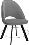 Стул DikLine 228 поворотный, Z28 серый, ножки черные