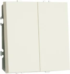 Переключатель двухклавишный (белый) Stekker Эмили 49869