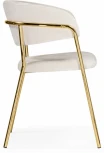 Обеденный стул Kamelia Woodville (Металл,Ткань/Белый,Золотой) арт.15899