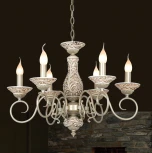 Подвесная люстра Favourite Gesso 1141-6P (220V, на цепи, подсвечник, свеча)