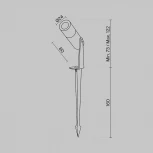 Грунтовый светильник Maytoni Bern O050FL-L2W3K