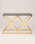 Консоль Stool Group ИНСИГНИЯ 120*40 золото стекло smoke УТ000001499