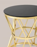 Журнальный стол Stool Group 50*50 ВИВА золото стекло черное УТ000004640