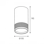 Точечный светильник накладной Wolta WSL-GU10/12BG под лампу GU10 Черный / золотой RETE