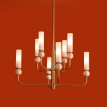 Потолочная люстра на штанге Freya Sunspot FR5482CL-08BS