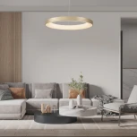 Подвесной светильник Mantra Niseko 8573 (регулировка яркости, LED, 220V, пульт управления, на тросе, кольцо)