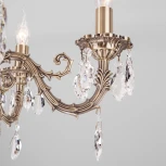 Подвесная люстра Eurosvet Favola 10102/5 античная бронза/прозрачный хрусталь Strotskis