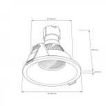Встраиваемый светильник Black RAUMBERG 163111Bk (220V, круглые, IP40)