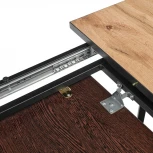 Стол Bradex Home Dublin раскладной 120-160х80х75 Дуб Вотан с черными ножками (RF 0482)