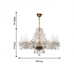 Подвесная люстра Favourite Monreal 1735-12P (220V, хрусталь, на цепи, подсвечник, свеча)