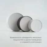 Светильник накладной со светодиодами Feron “Simple matte” AL200 48079 28W, 1960Lm, черный (4000К) (220V, круглые)