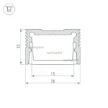 Профиль SL-SLIM20-H13-2000 ANOD (Алюминий) 023721 Arlight SL-SLIM