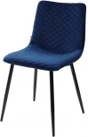 Обеденный стул M-City TINTIN BLUVEL-86 NAVY BLUE / черный каркас