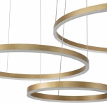 Подвесной светильник Galass V000013L (14001/3P Gold) (LED, 220V, пульт управления, на тросе, кольцо)