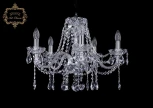 Подвесная люстра Art Classic 11.12 11.12.5.195.Cr.Sp (220V, хрусталь, на цепи, подсвечник, свеча)