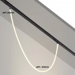 Трековый светильник с гибким неоном для низковольтного шинопровода FLUM Novotech Ramo 359333 KONST черный LED 14W 4000K 48V 1360Лм